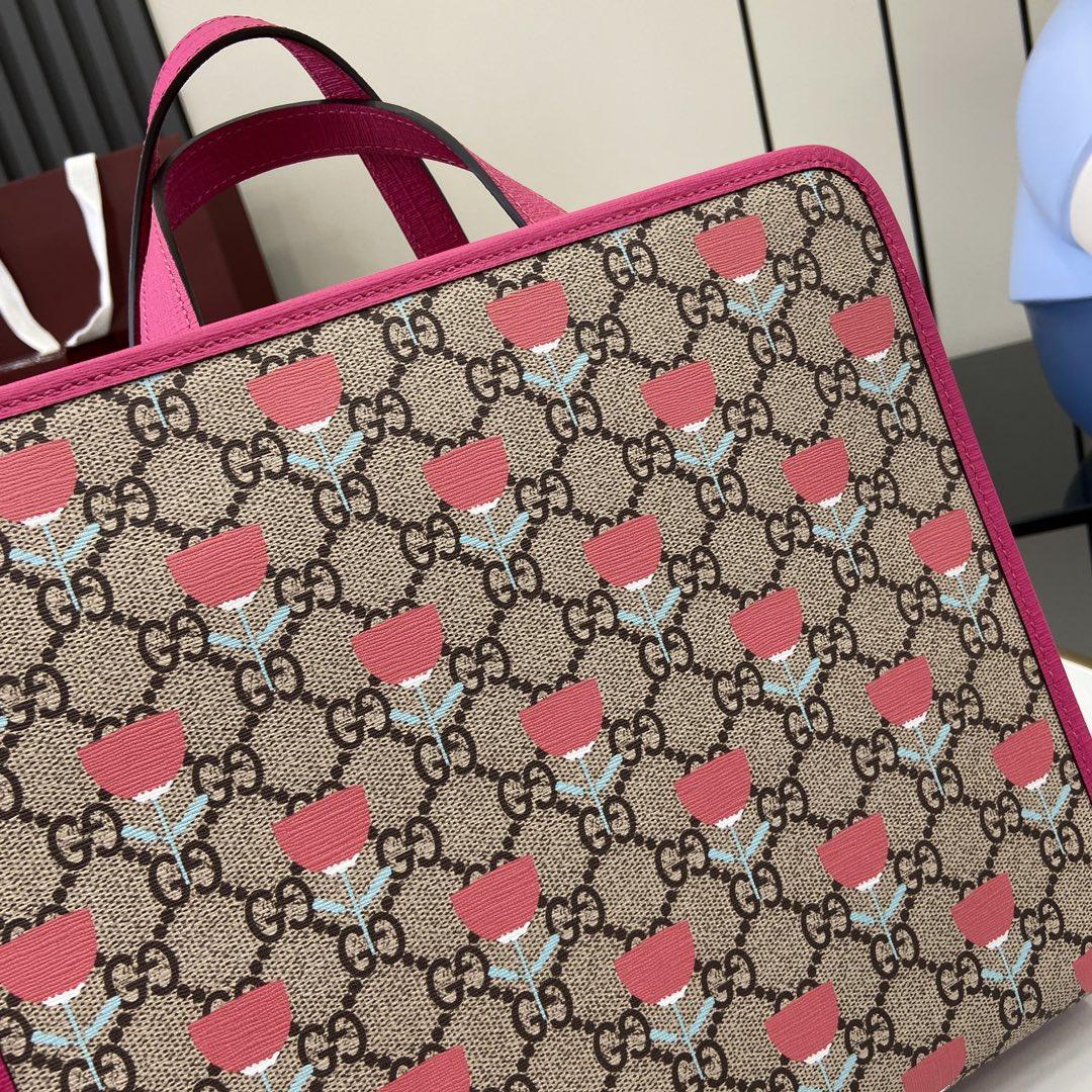 Gucci Children's Flower print Tote Bag - PerfectKickZ