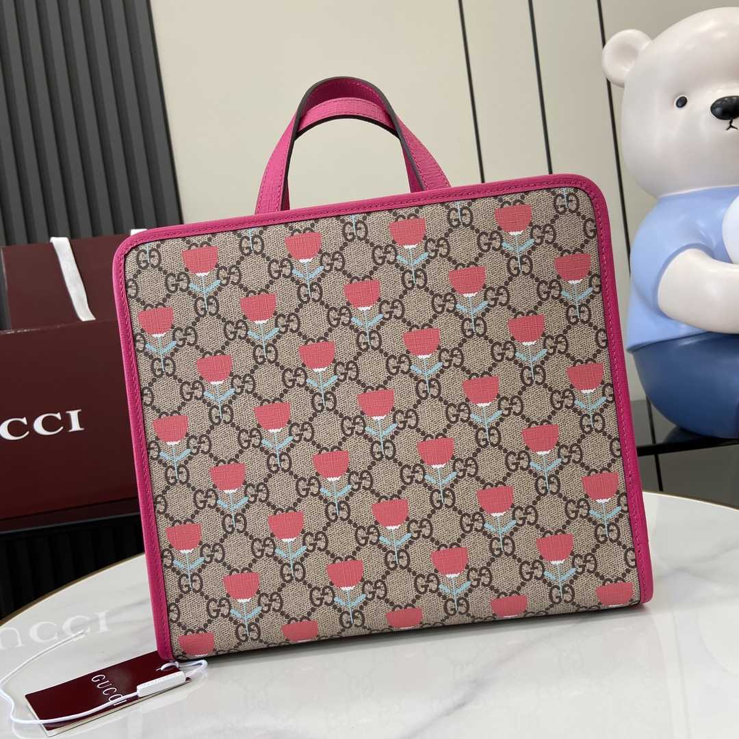 Gucci Children's Flower print Tote Bag - PerfectKickZ