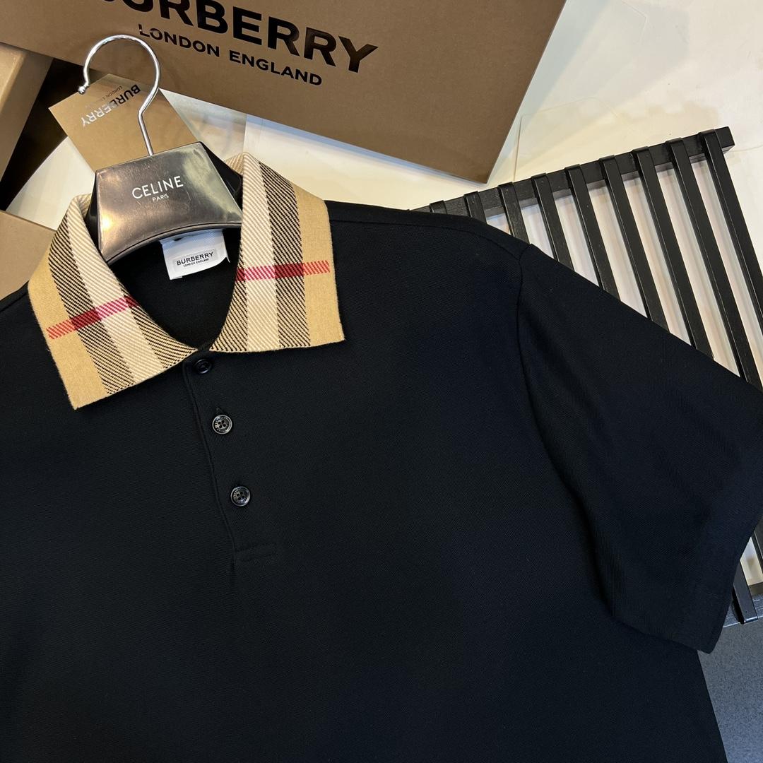 Burberry Check Collar Cotton Polo Shirt - PerfectKickZ