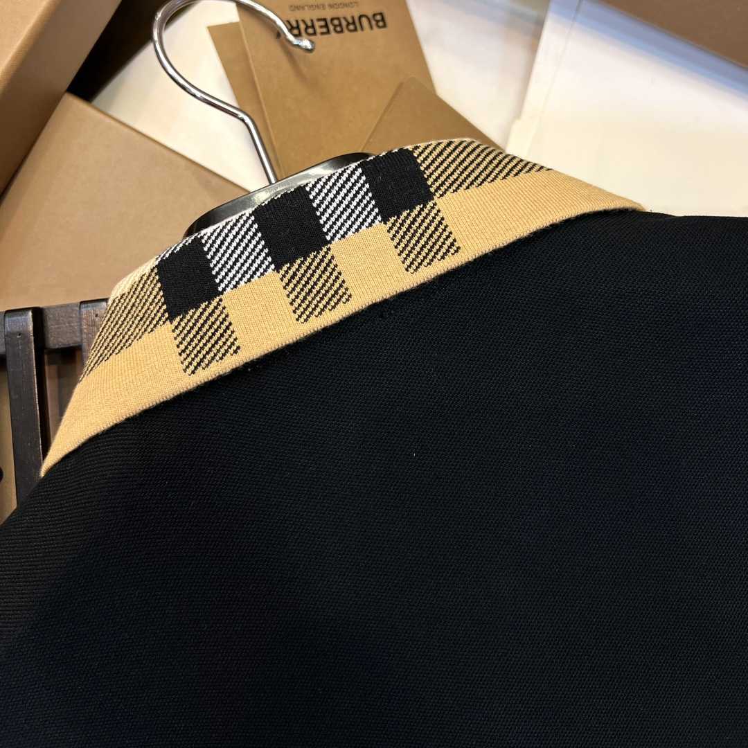 Burberry Check Collar Cotton Polo Shirt - PerfectKickZ