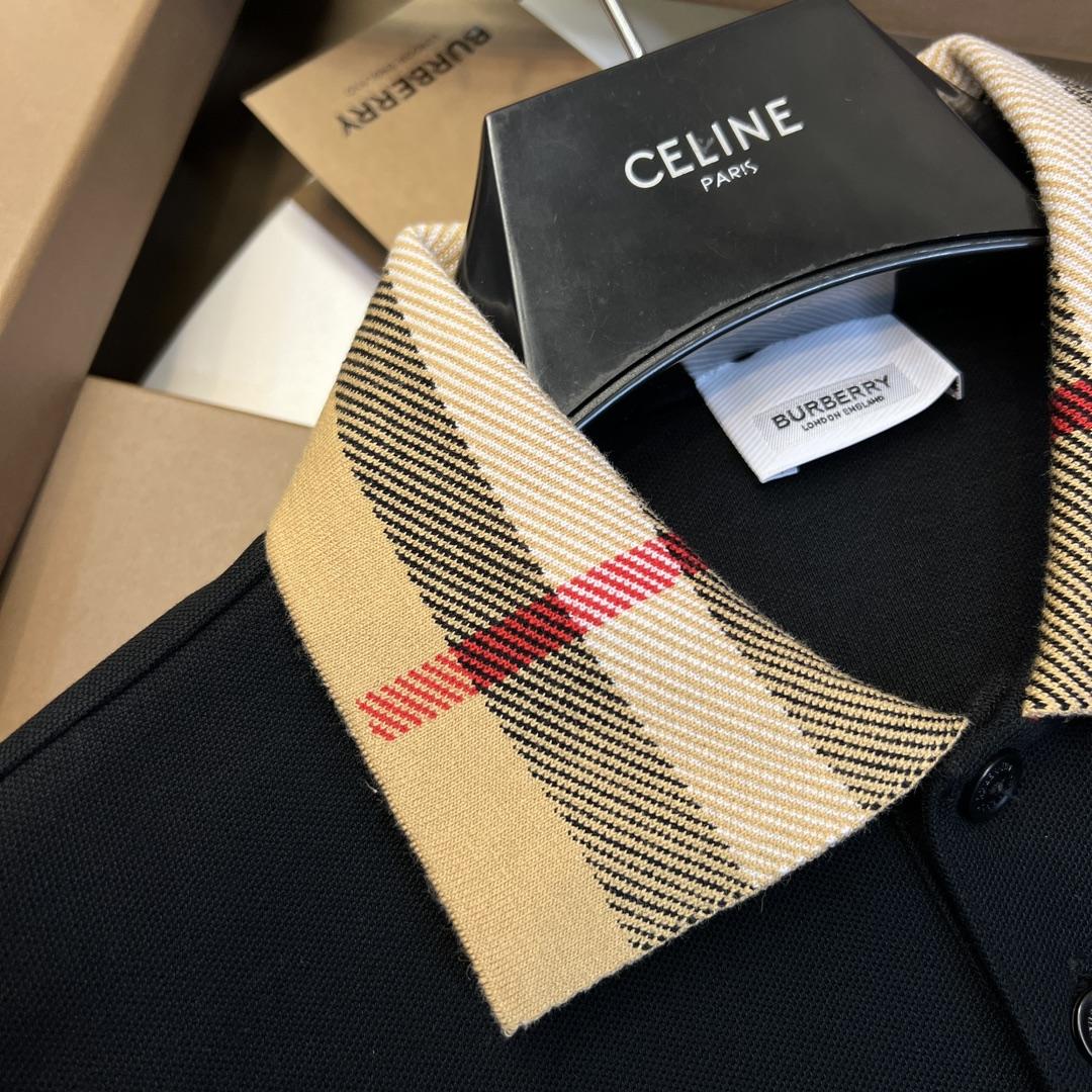Burberry Check Collar Cotton Polo Shirt - PerfectKickZ