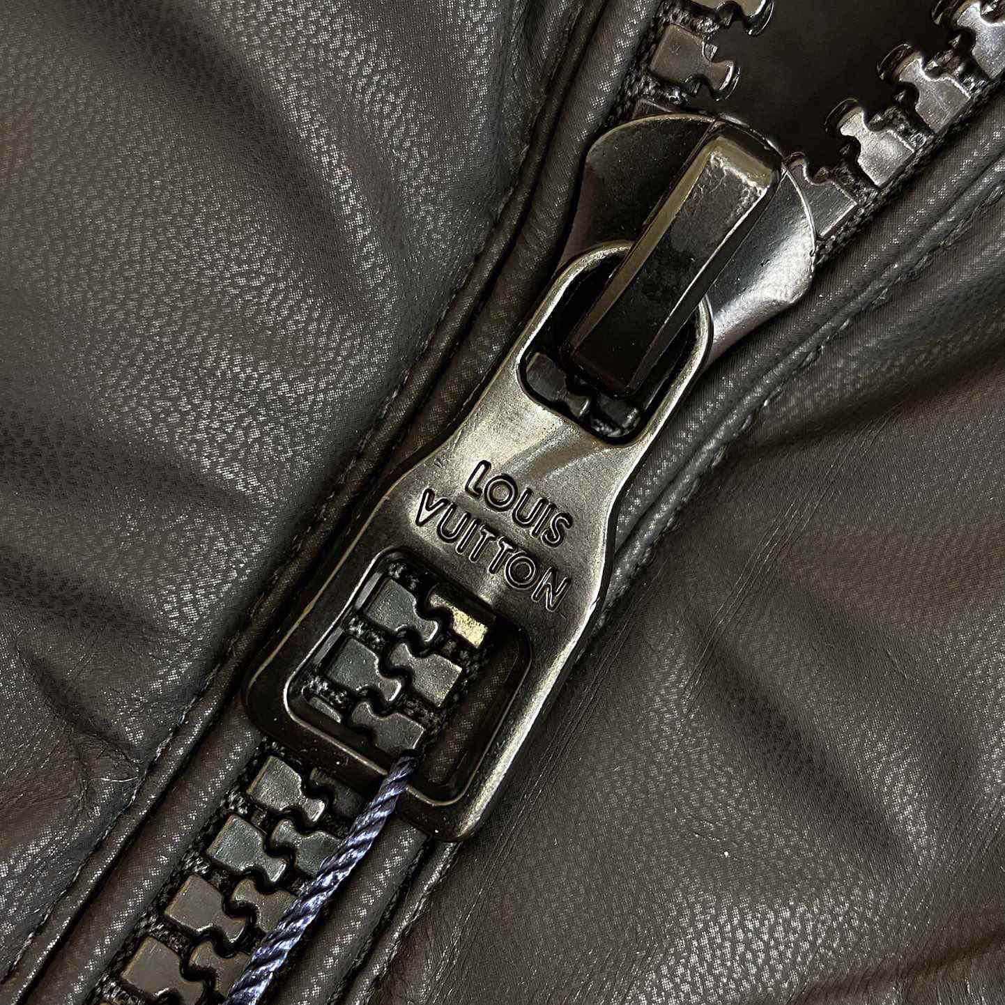 Louis Vuitton Monogram Leather Hooded Down Jacket             1AATKN              - 
