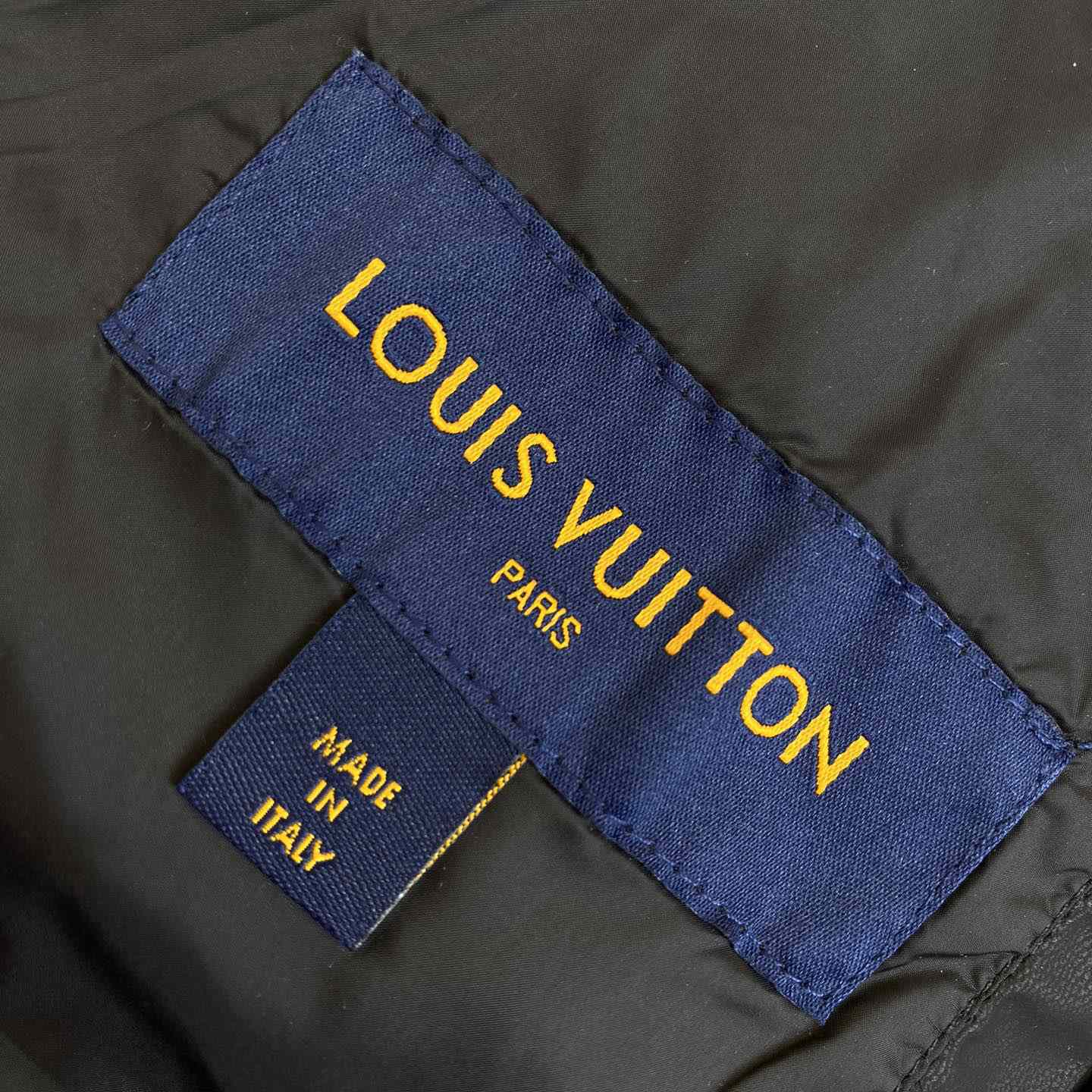 Louis Vuitton Monogram Leather Hooded Down Jacket             1AATKN              - 