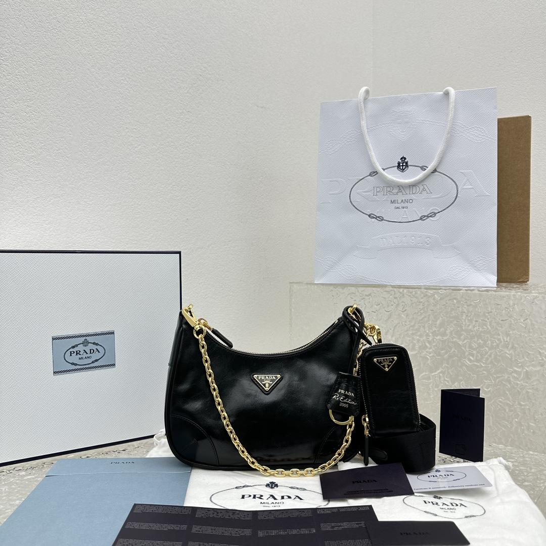 Prada Re-Edition 2005 Naplak Patent Leather Bag - PerfectKickZ