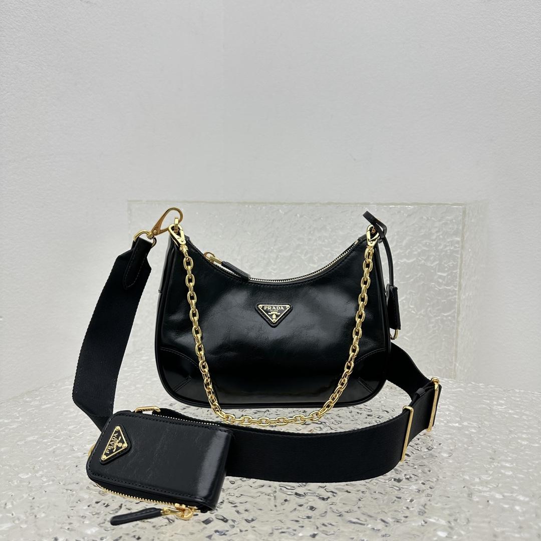 Prada Re-Edition 2005 Naplak Patent Leather Bag - PerfectKickZ