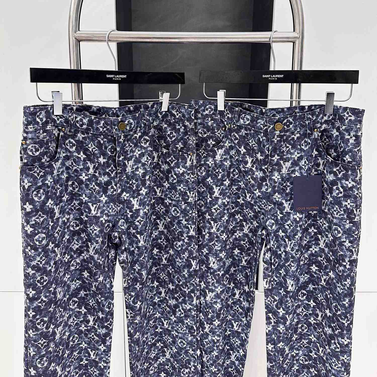 Louis Vuitton Monogram Printed Denim Jeans - PerfectKickZ