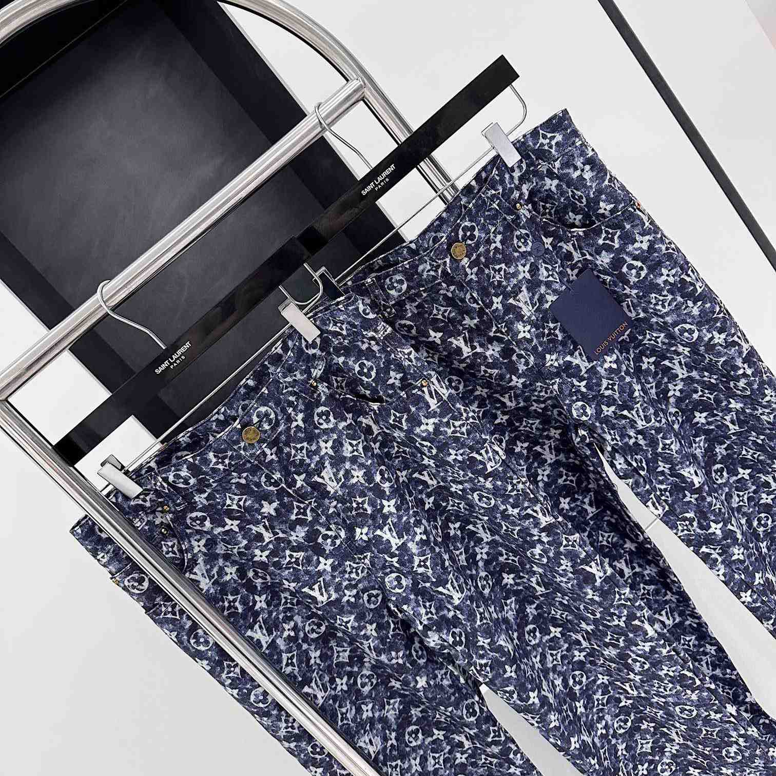 Louis Vuitton Monogram Printed Denim Jeans - PerfectKickZ
