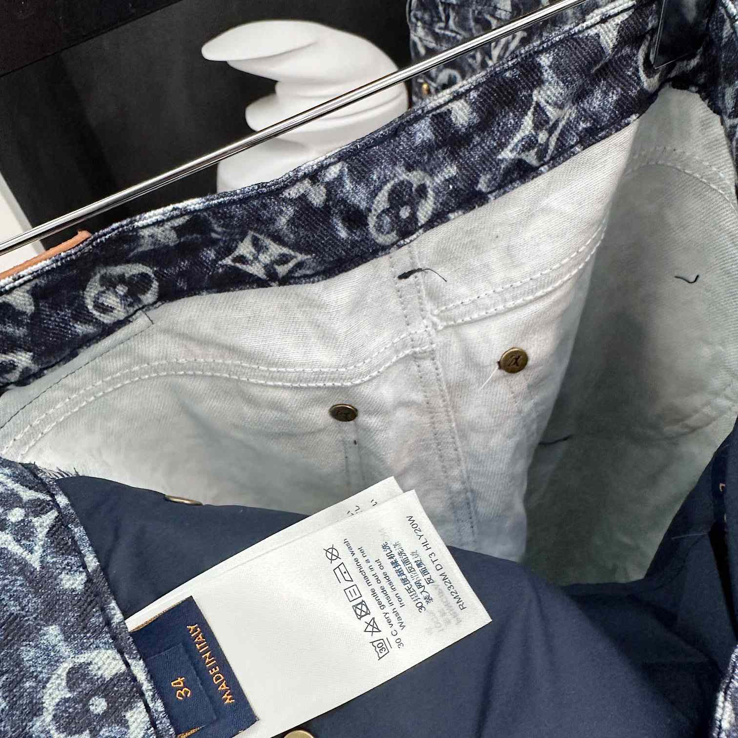Louis Vuitton Monogram Printed Denim Jeans - PerfectKickZ