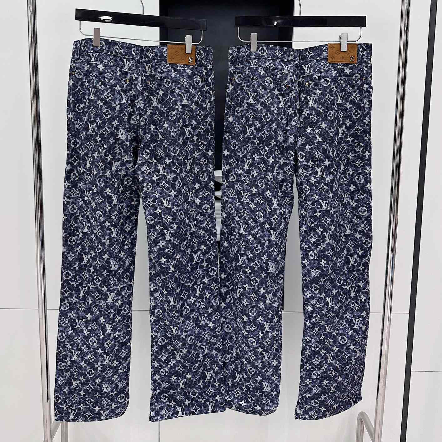 Louis Vuitton Monogram Printed Denim Jeans - PerfectKickZ