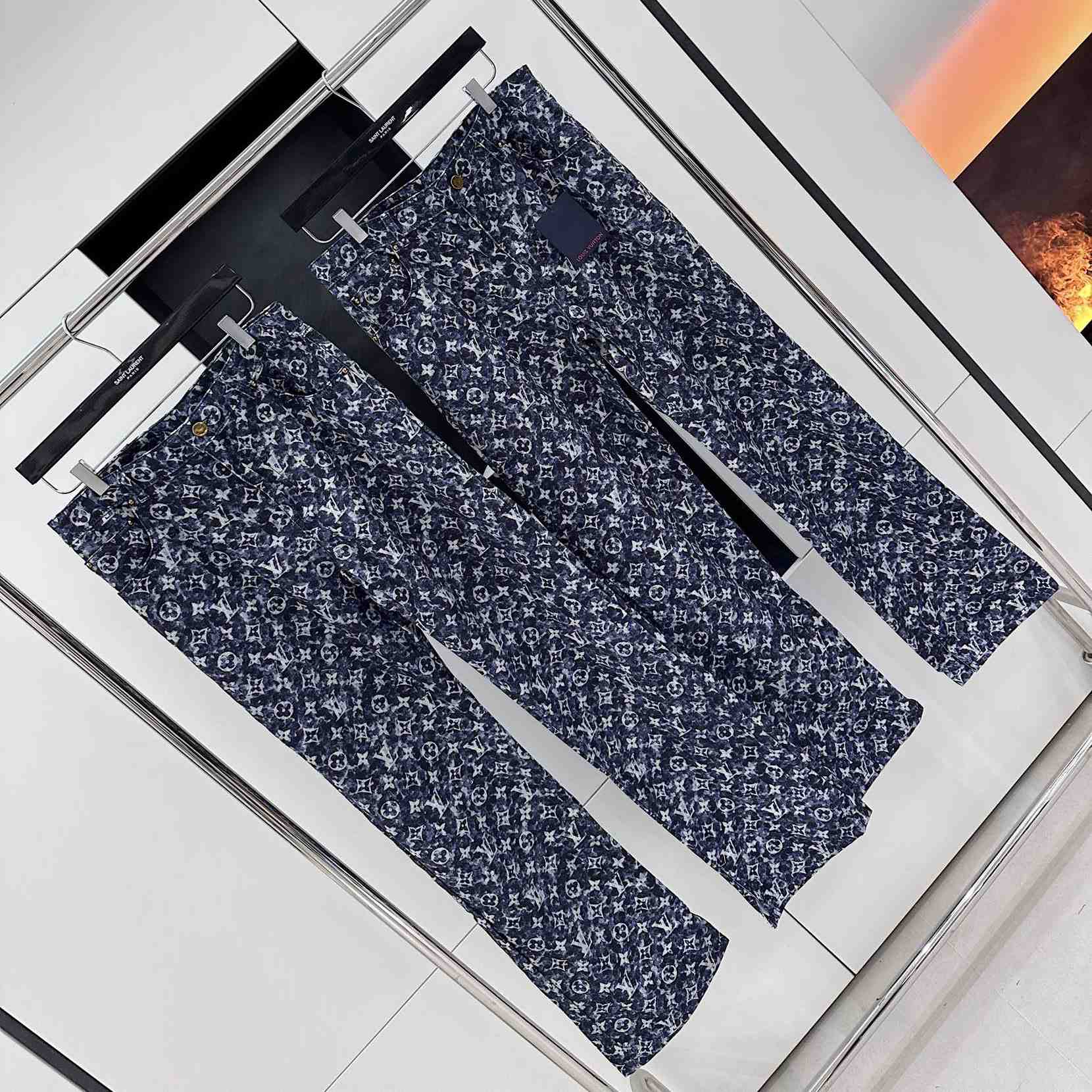 Louis Vuitton Monogram Printed Denim Jeans - PerfectKickZ
