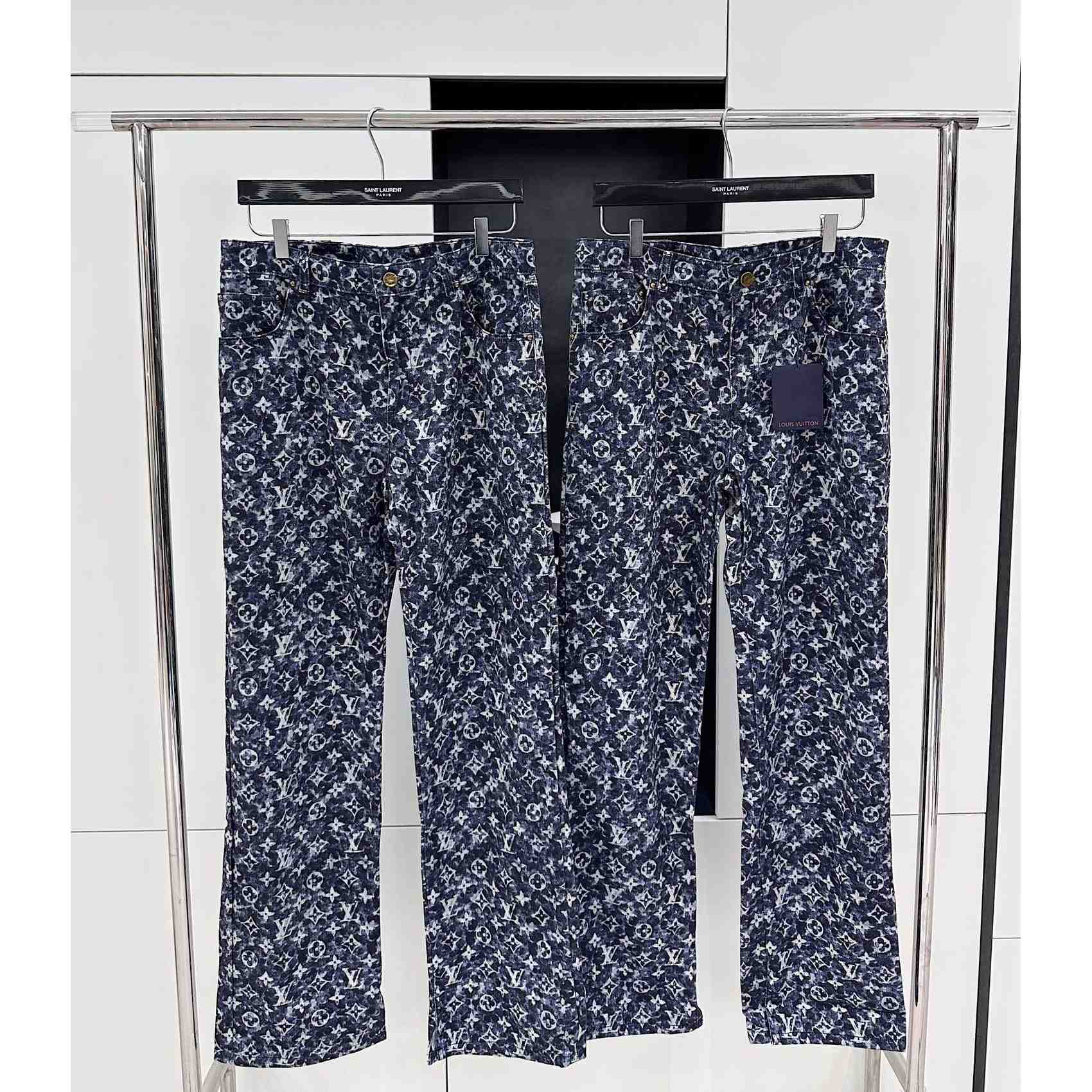 Louis Vuitton Monogram Printed Denim Jeans - PerfectKickZ