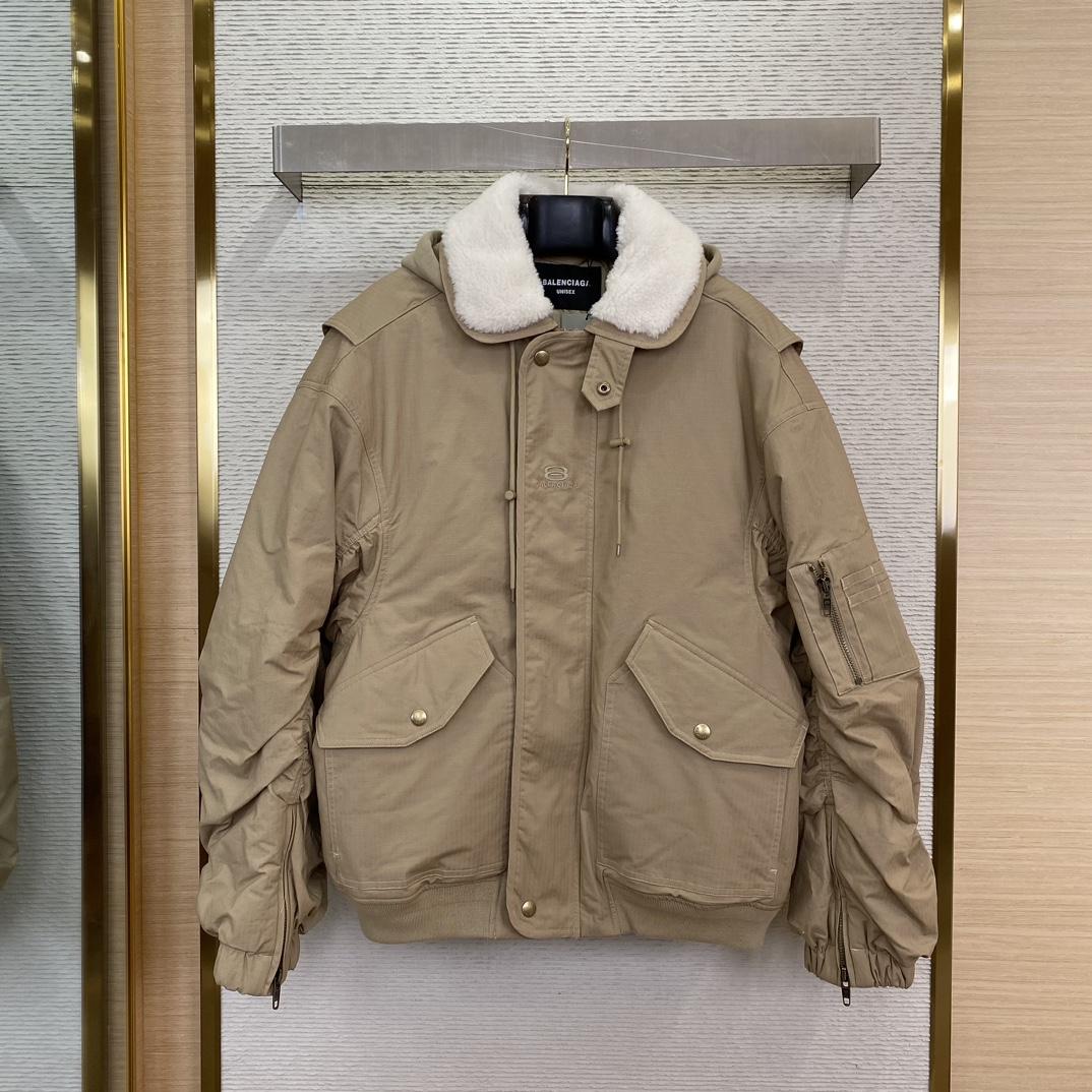 Balenciaga Hooded Bomber Jacket - PerfectKickZ