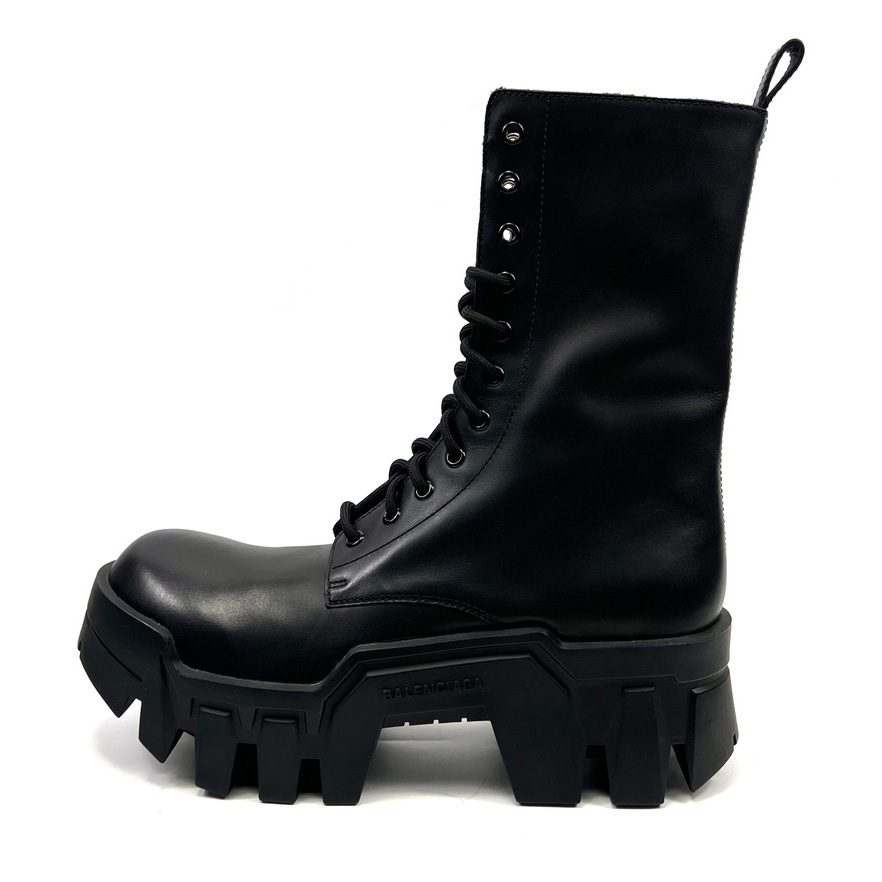 Balenciaga Bulldozer Lace-Up Boot In Black - PerfectKickZ