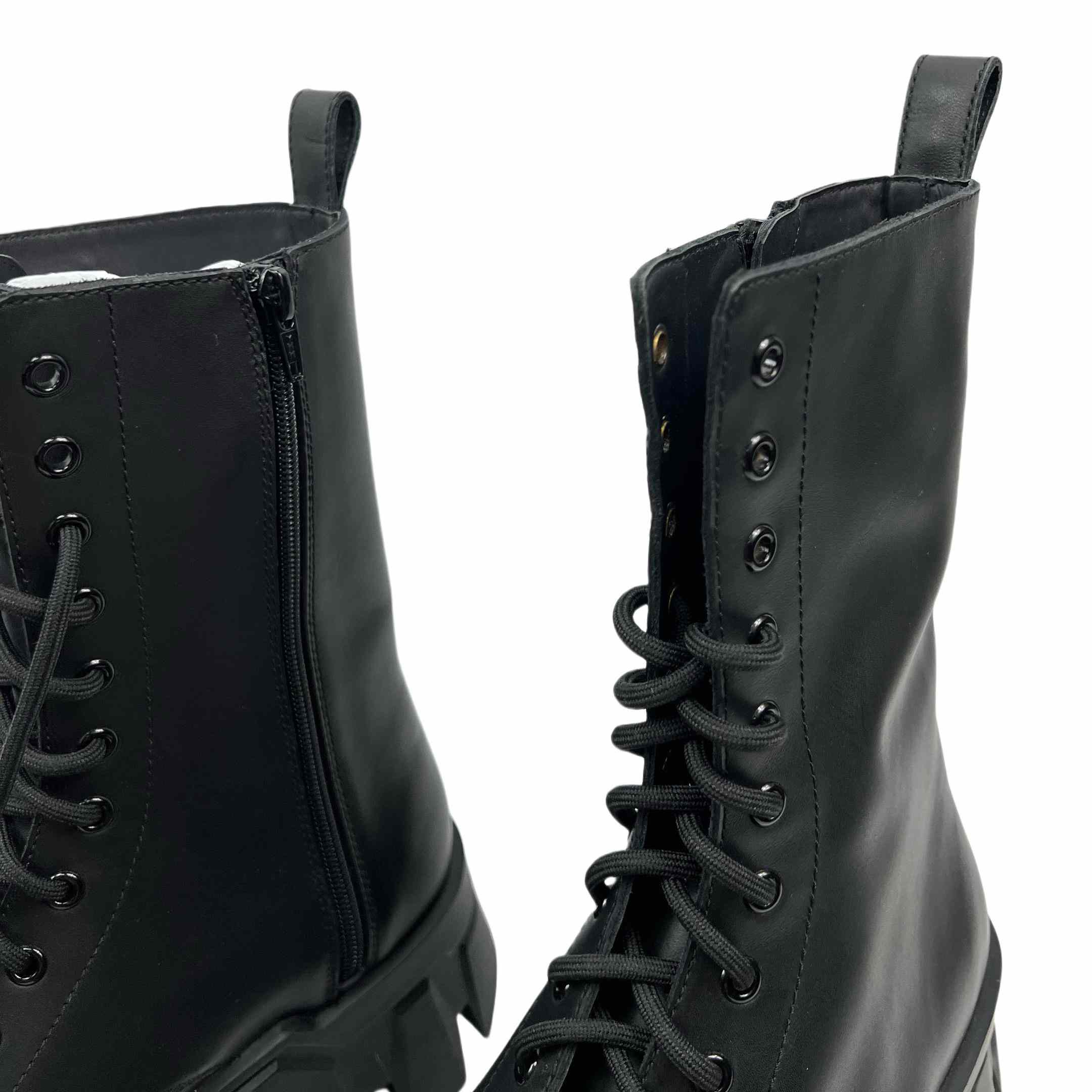 Balenciaga Bulldozer Lace-Up Boot In Black - PerfectKickZ