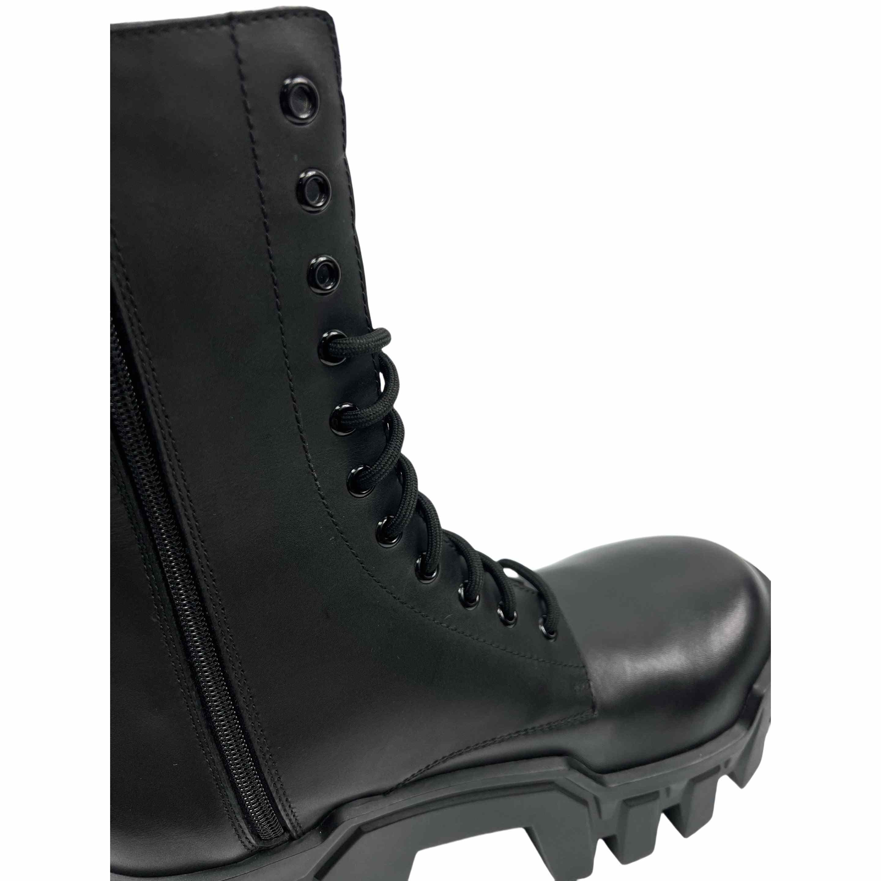 Balenciaga Bulldozer Lace-Up Boot In Black - PerfectKickZ