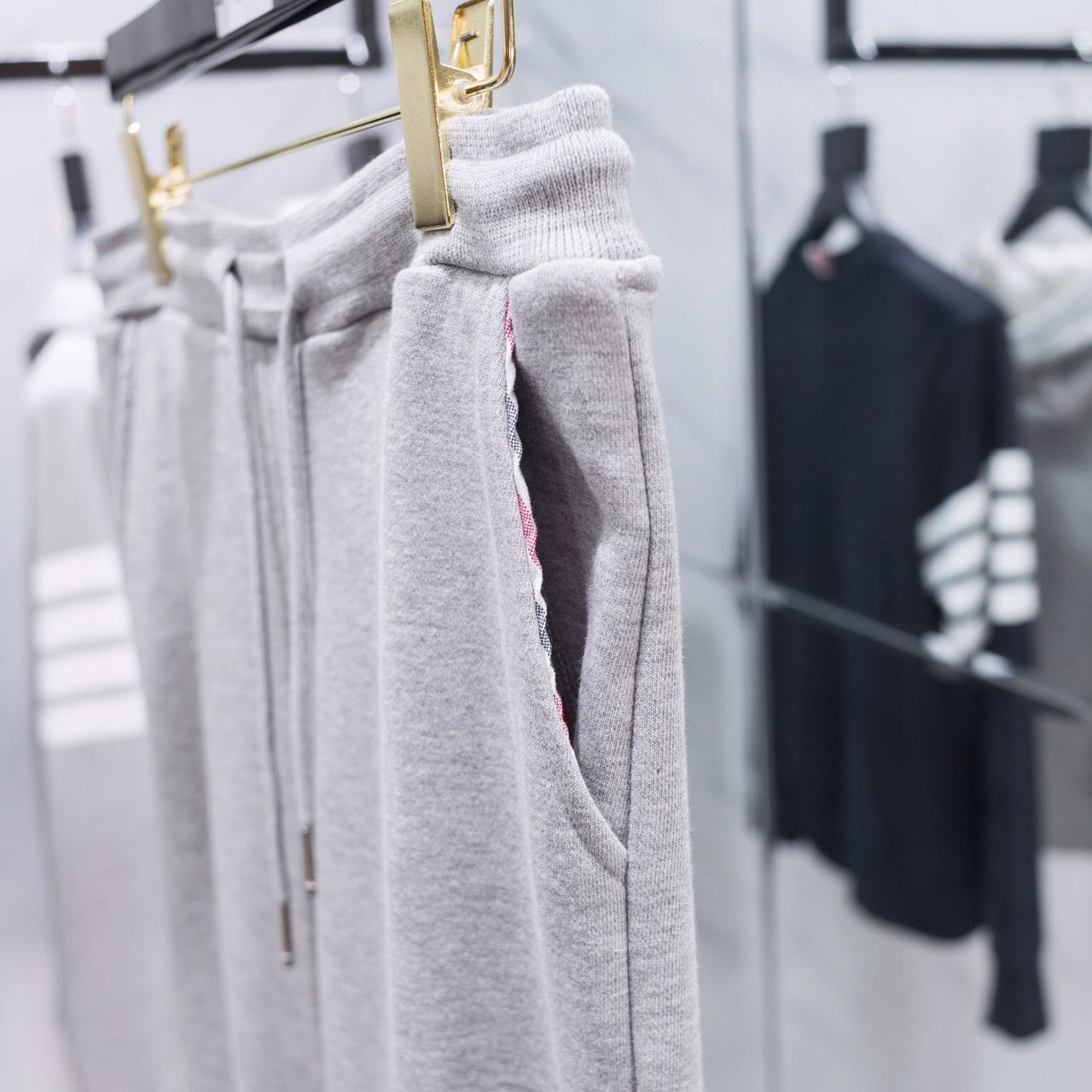 Thom Browne 4-Bar Cotton Track Pants - PerfectKickZ