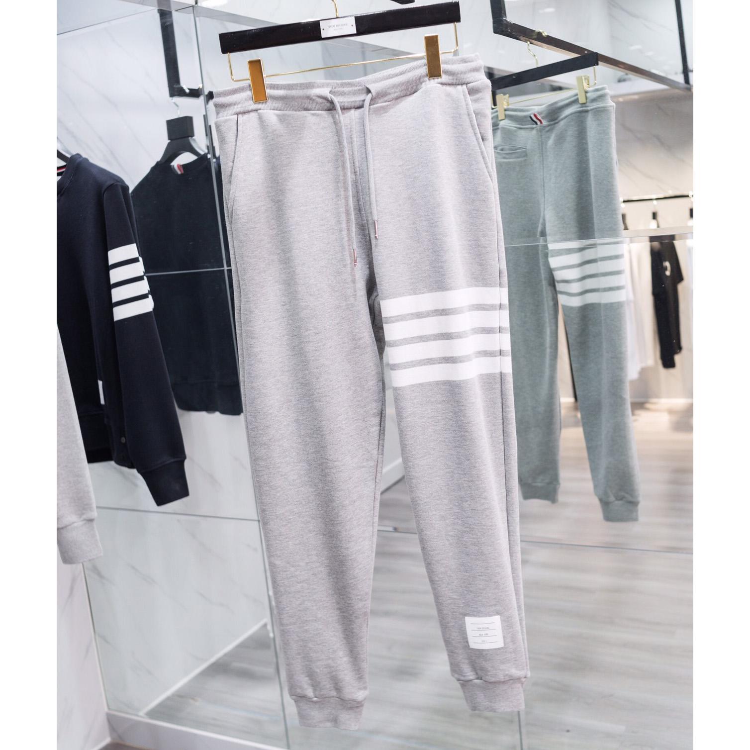 Thom Browne 4-Bar Cotton Track Pants - PerfectKickZ