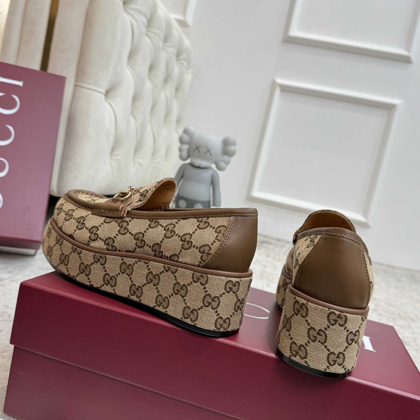 Gucci Women's Horsebit Wedge Loafer - PerfectKickZ