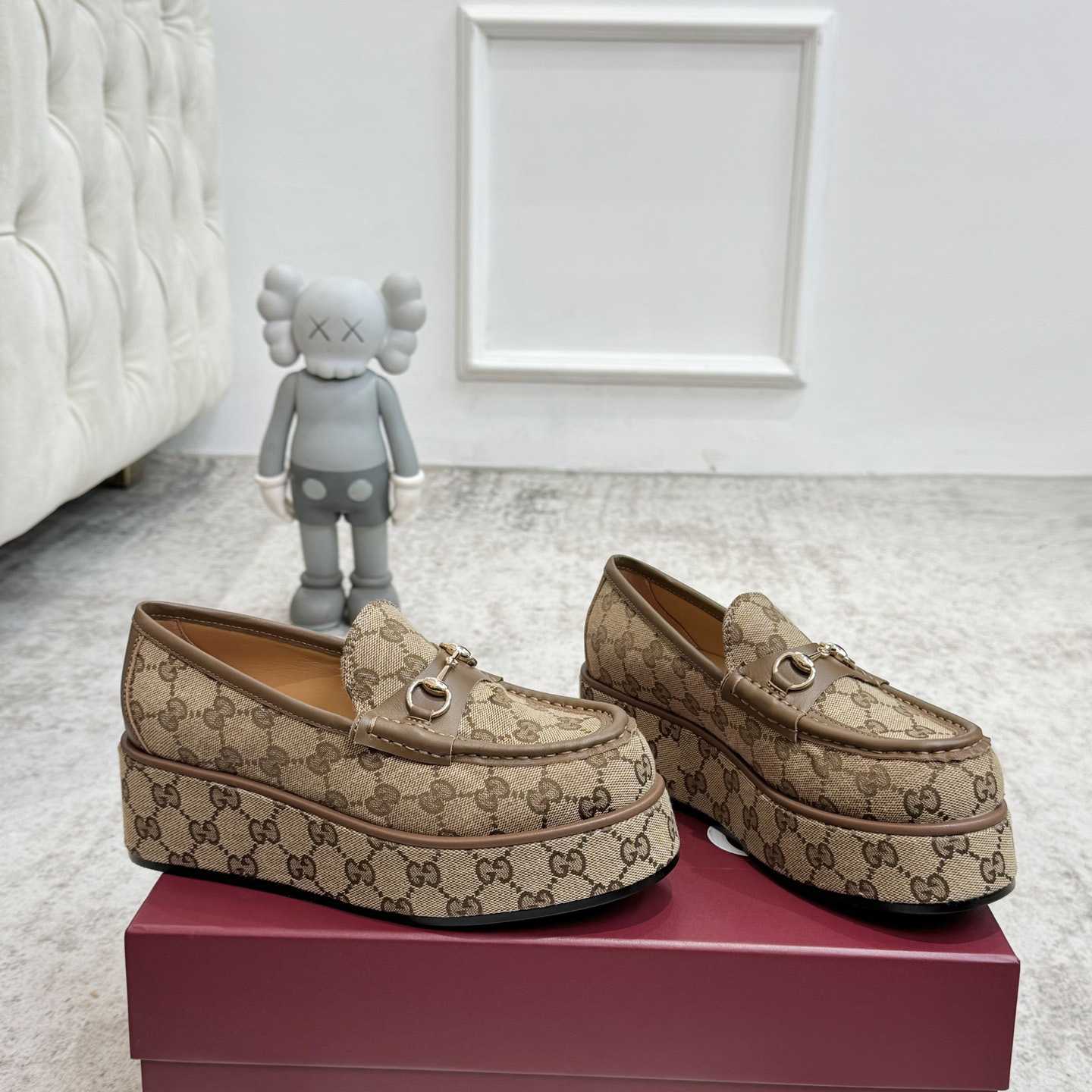 Gucci Women's Horsebit Wedge Loafer - PerfectKickZ