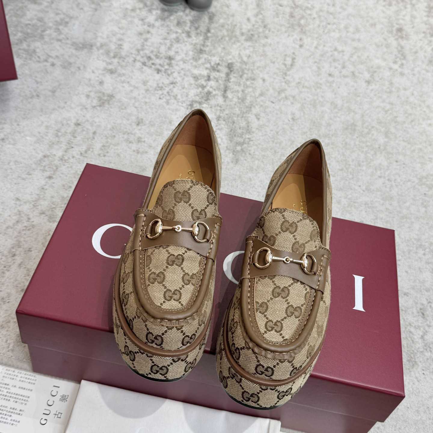 Gucci Women's Horsebit Wedge Loafer - PerfectKickZ