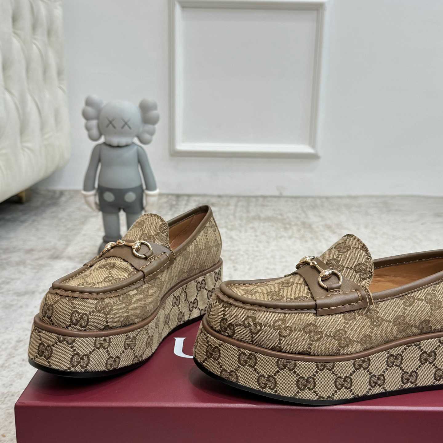 Gucci Women's Horsebit Wedge Loafer - PerfectKickZ
