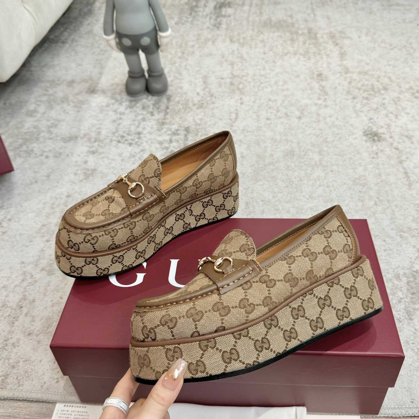 Gucci Women's Horsebit Wedge Loafer - PerfectKickZ