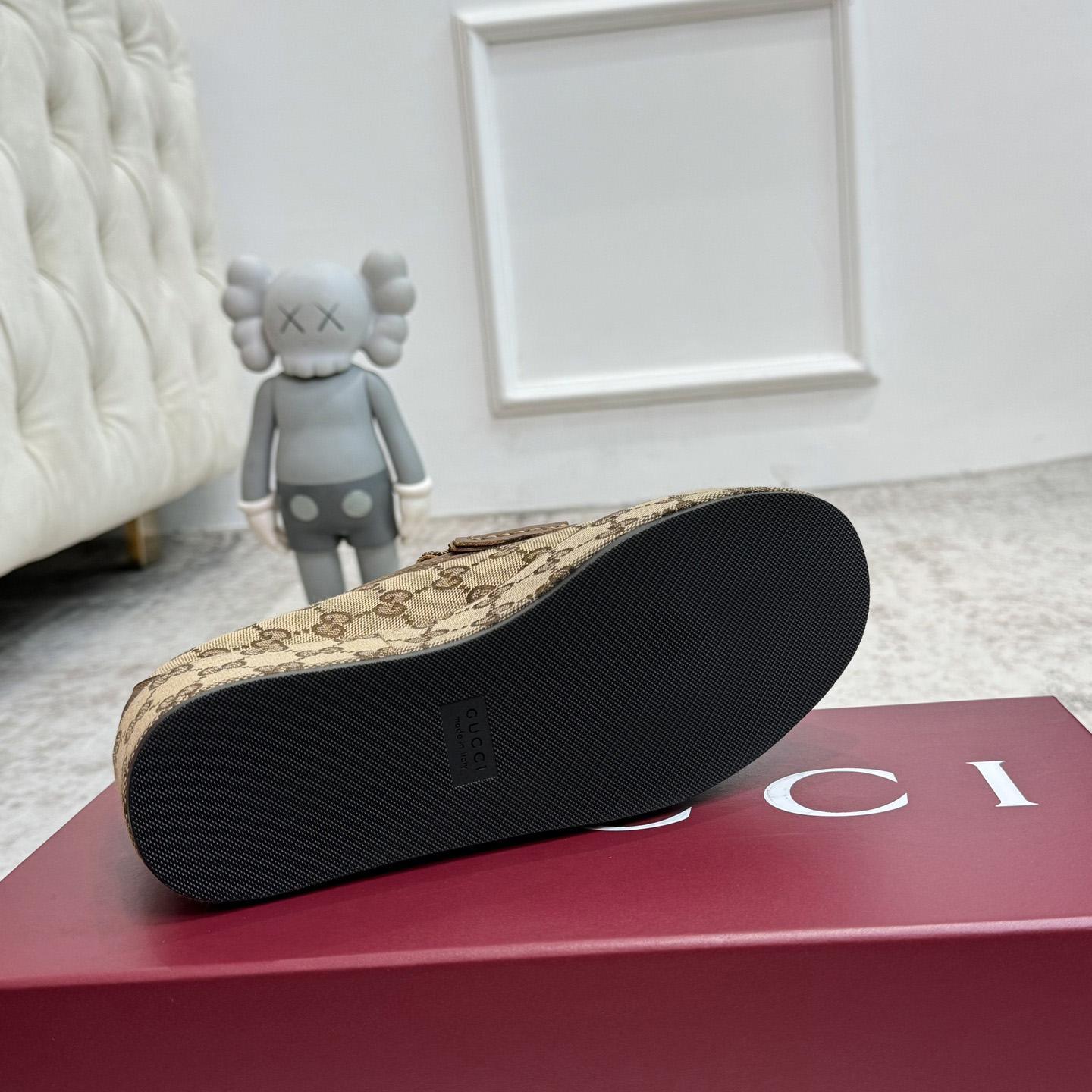 Gucci Women's Horsebit Wedge Loafer - PerfectKickZ