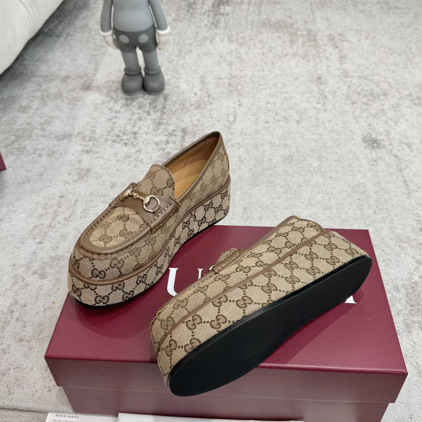 Gucci Women's Horsebit Wedge Loafer - PerfectKickZ