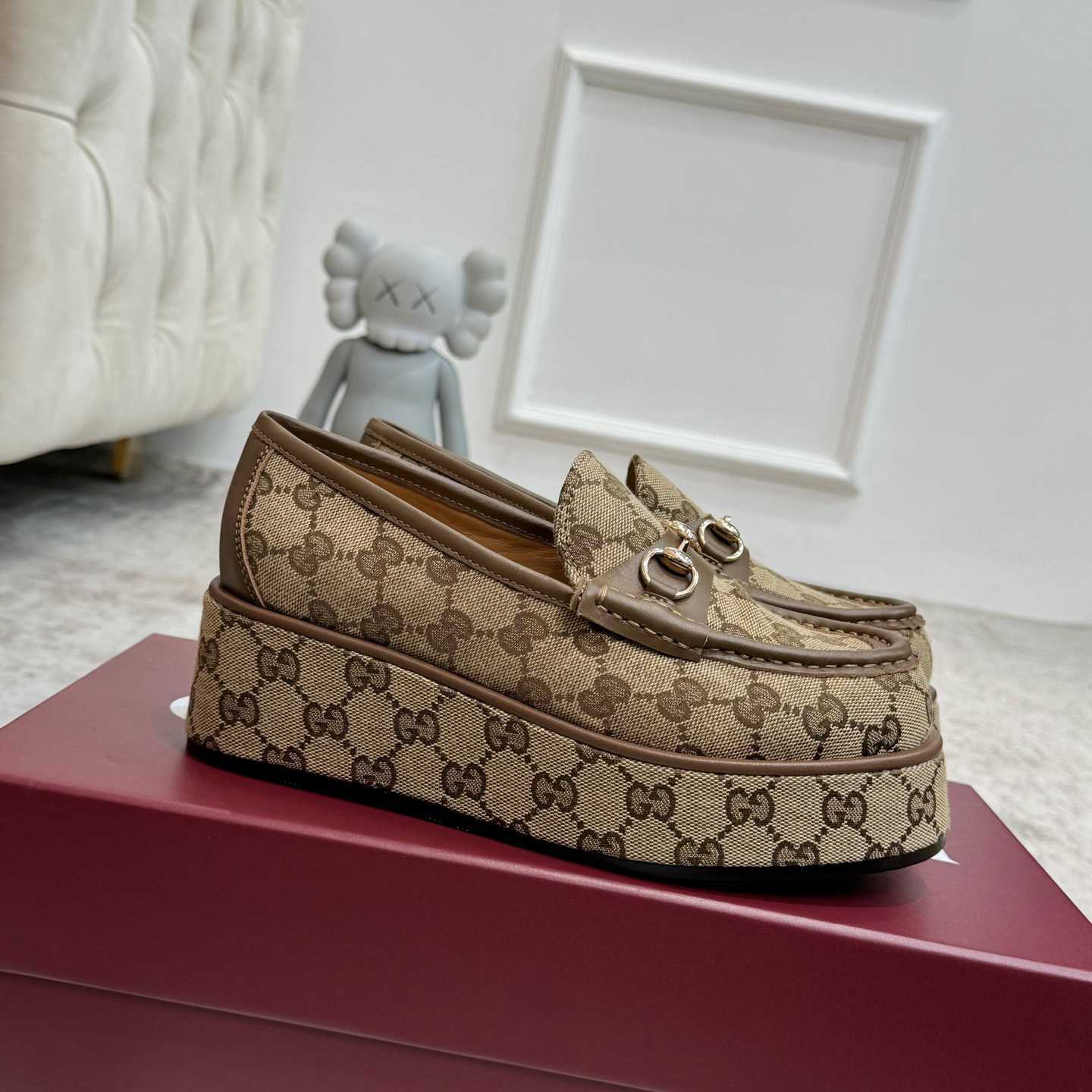 Gucci Women's Horsebit Wedge Loafer - PerfectKickZ