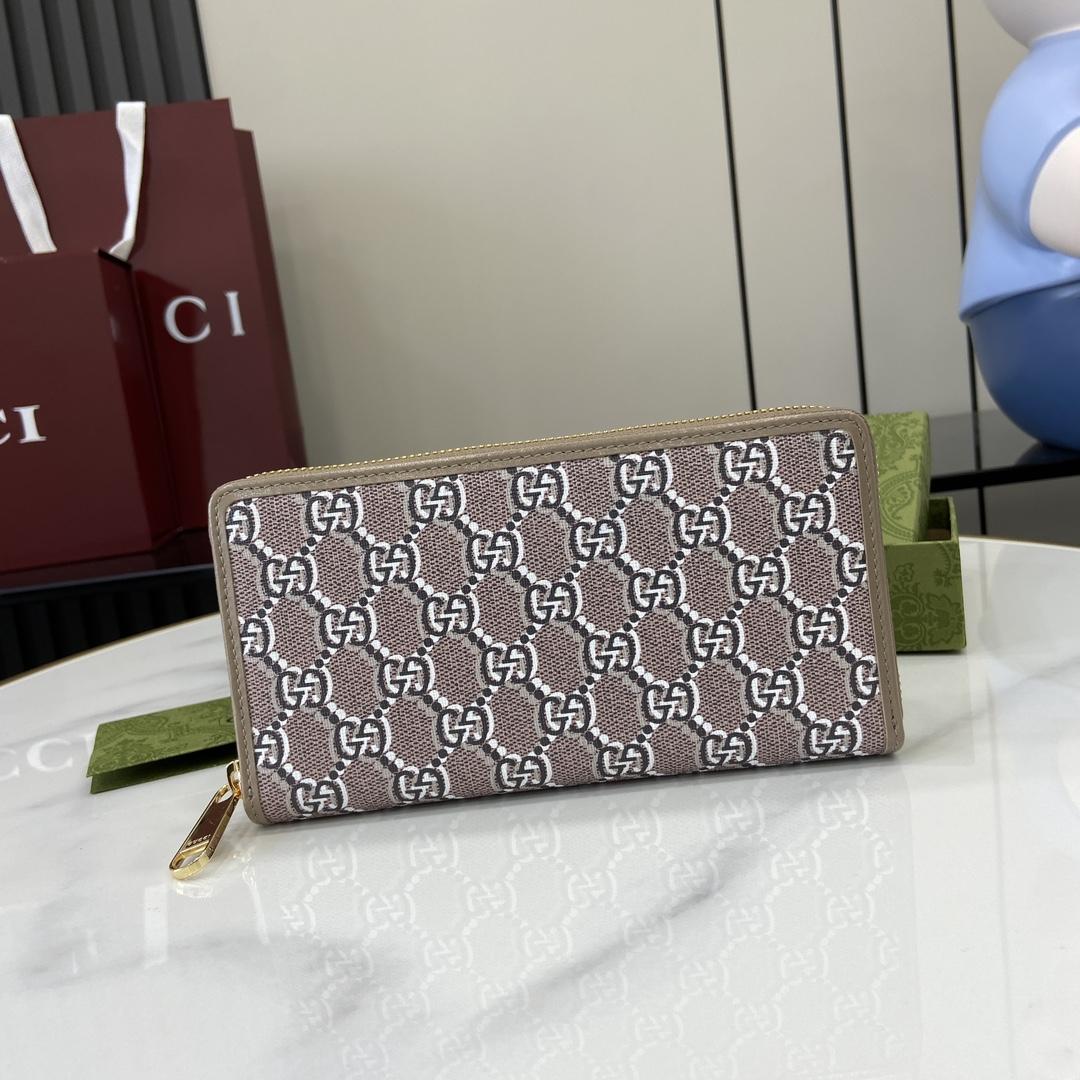 Gucci Zip-around Wallet With GG Shadow - PerfectKickZ