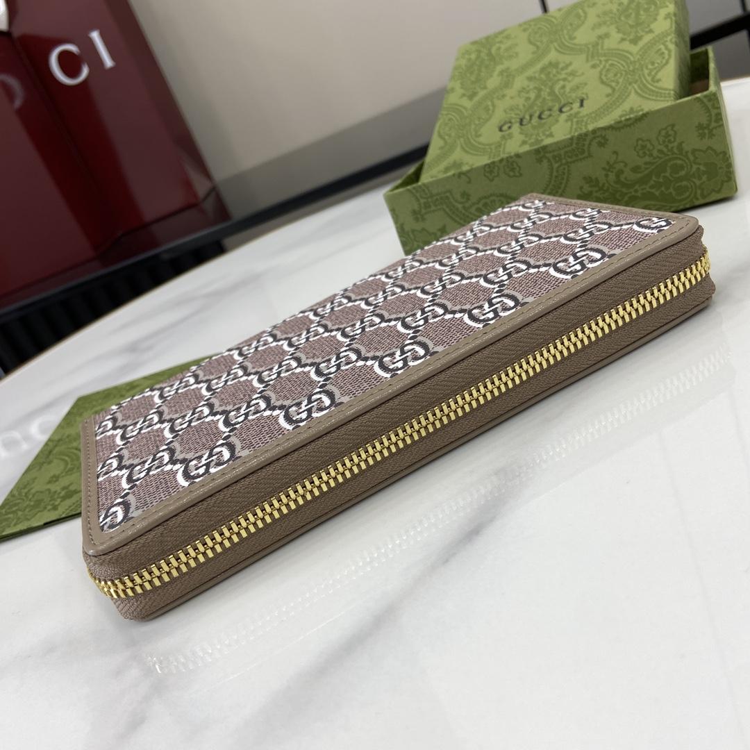 Gucci Zip-around Wallet With GG Shadow - PerfectKickZ