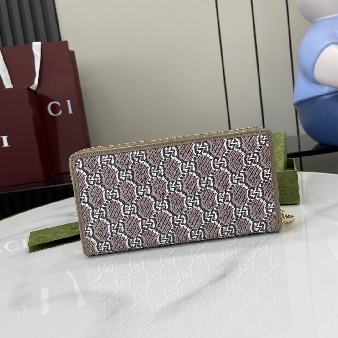 Gucci Zip-around Wallet With GG Shadow - PerfectKickZ