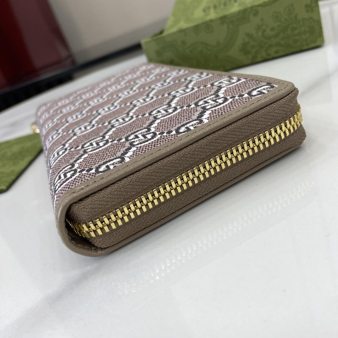 Gucci Zip-around Wallet With GG Shadow - PerfectKickZ