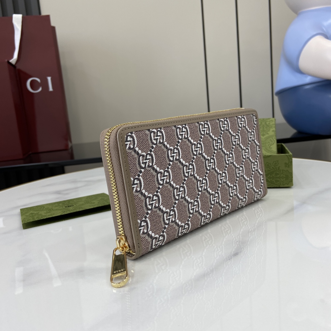 Gucci Zip-around Wallet With GG Shadow - PerfectKickZ