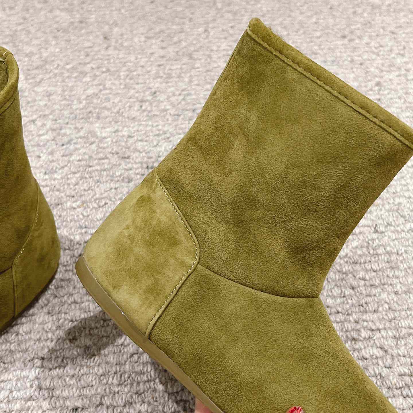 Loewe Lago Boot In Suede And Shearling - PerfectKickZ