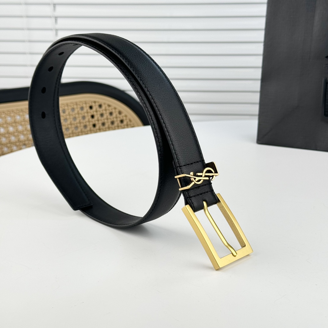 Saint Laurent Leather Belt   - PerfectKickZ