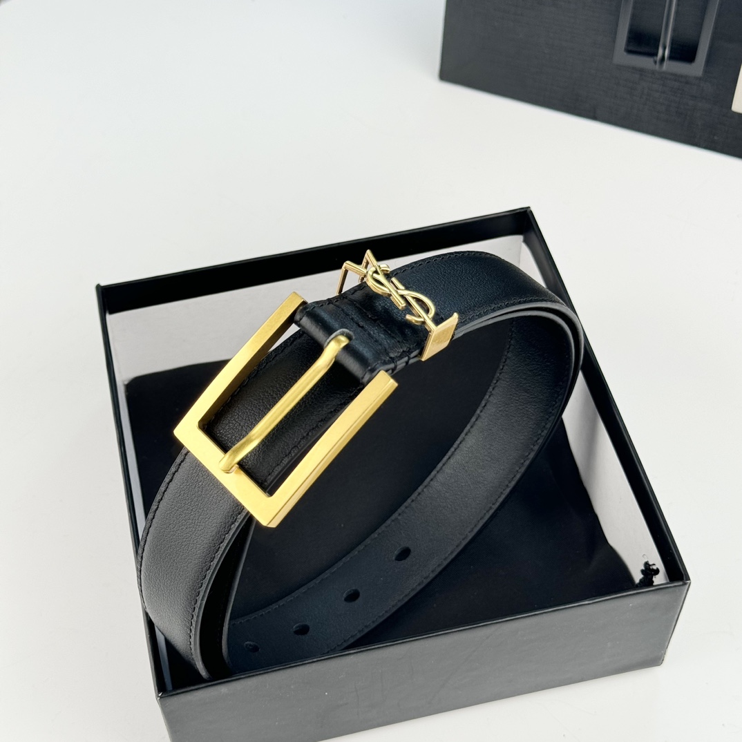Saint Laurent Leather Belt   - PerfectKickZ