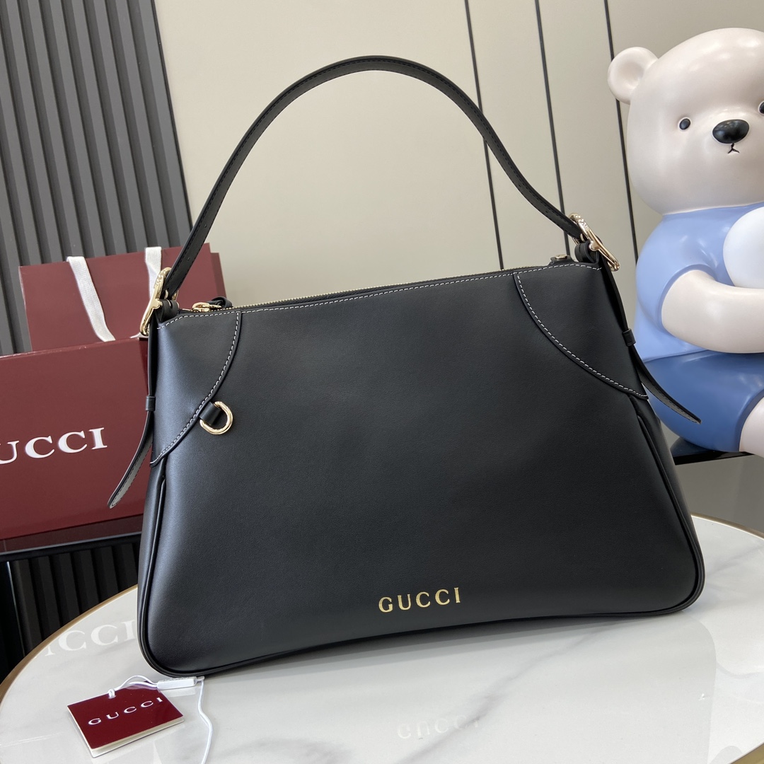 Gucci GG Emblem Medium Shoulder Bag - PerfectKickZ