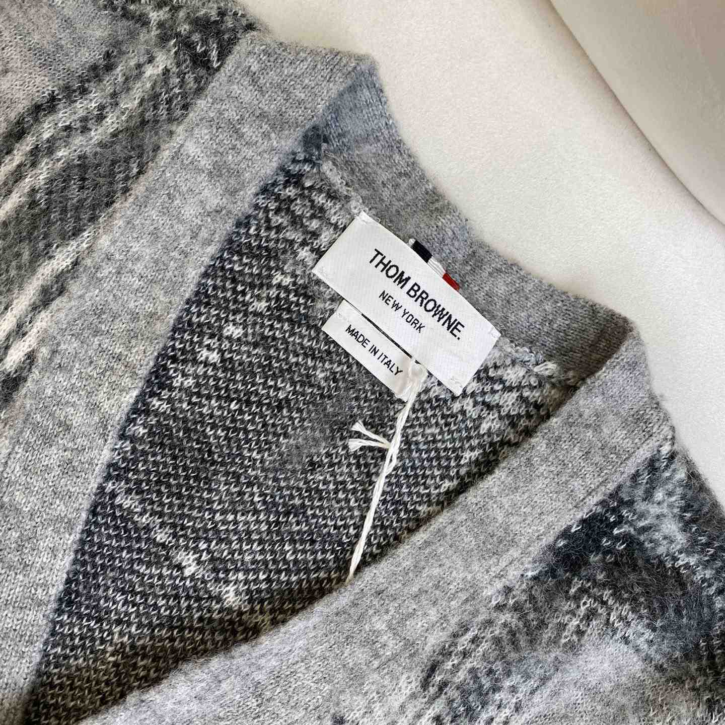 Thom Browne Jacquard-knit Mohair-blend Cardigan - PerfectKickZ