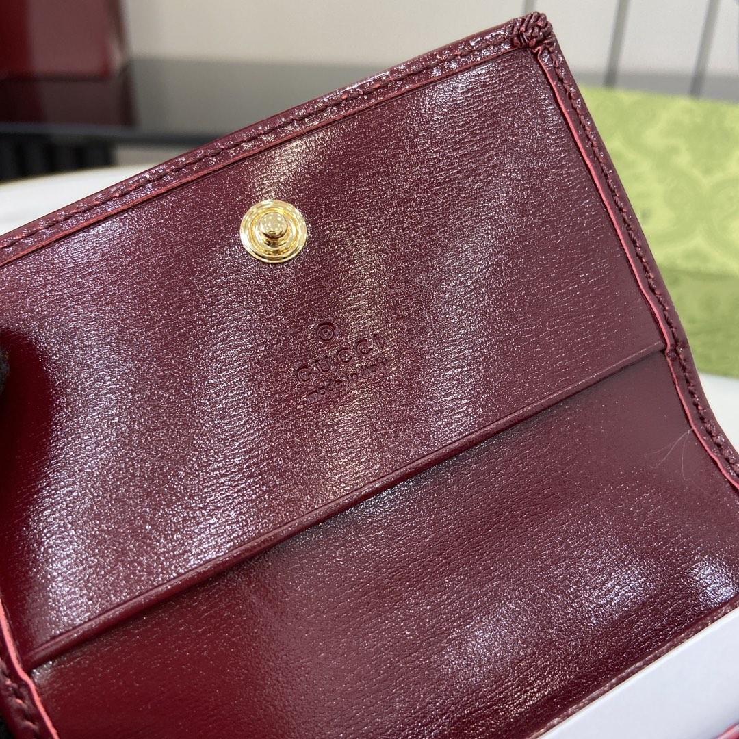 Gucci Card Case Wallet With GG Shadow - PerfectKickZ