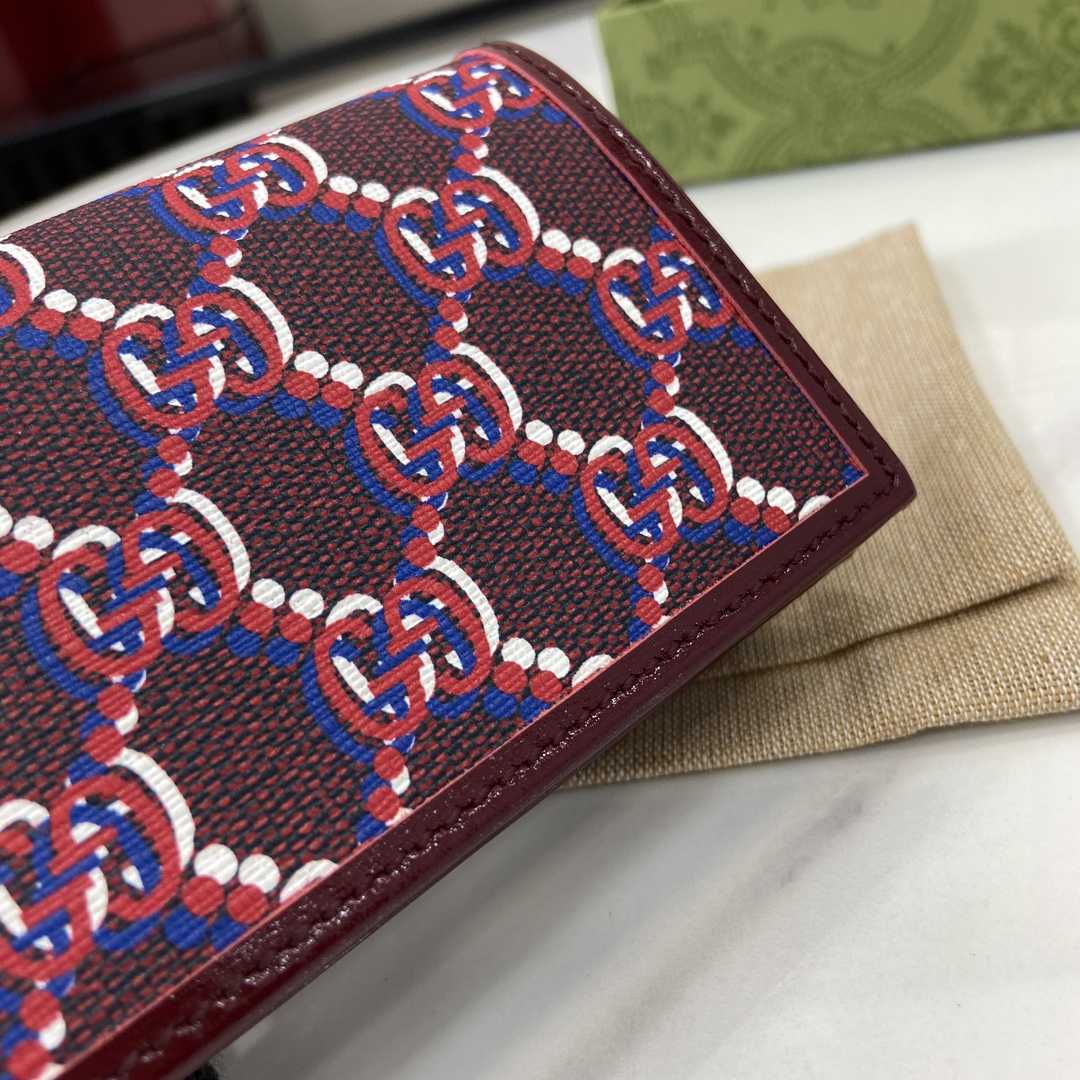 Gucci Card Case Wallet With GG Shadow - PerfectKickZ