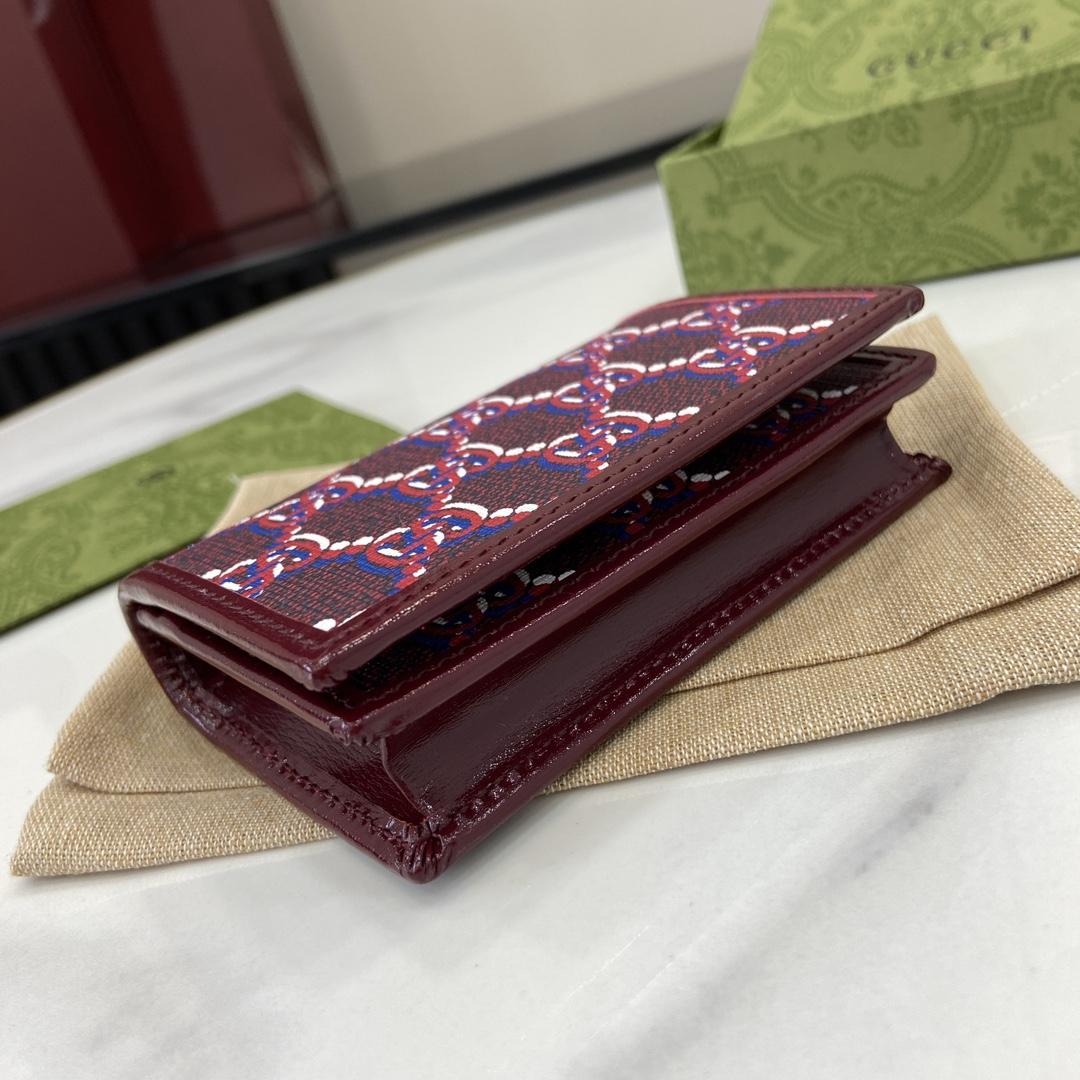 Gucci Card Case Wallet With GG Shadow - PerfectKickZ