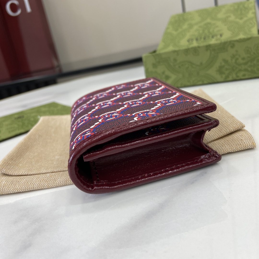 Gucci Card Case Wallet With GG Shadow - PerfectKickZ