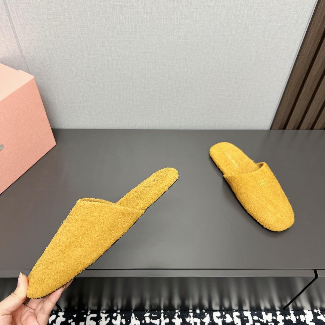 Miu Miu Suede Slippers - PerfectKickZ