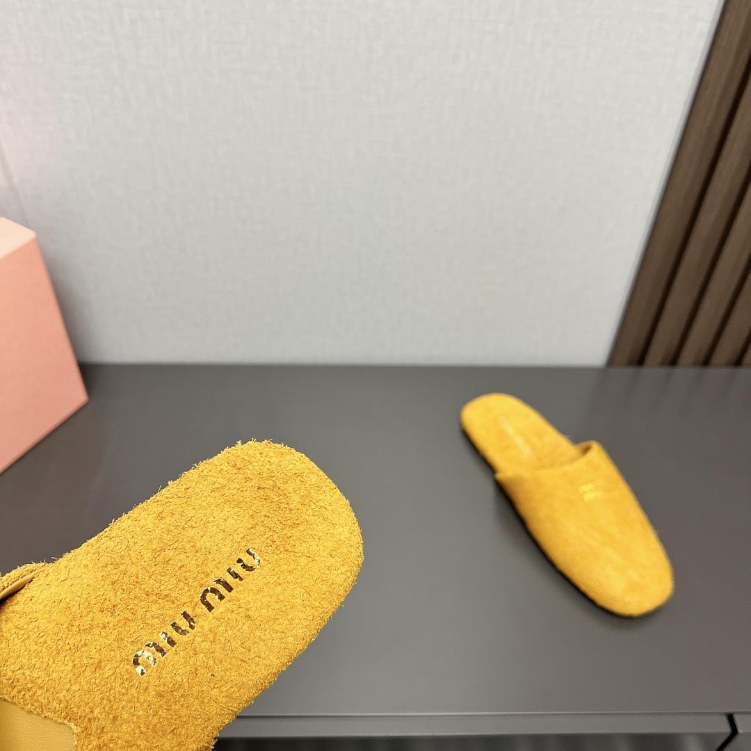 Miu Miu Suede Slippers - PerfectKickZ