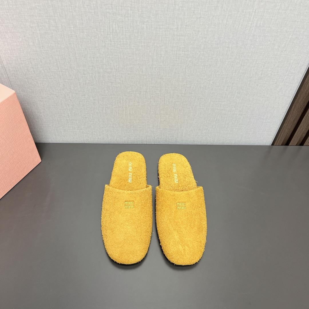 Miu Miu Suede Slippers - PerfectKickZ