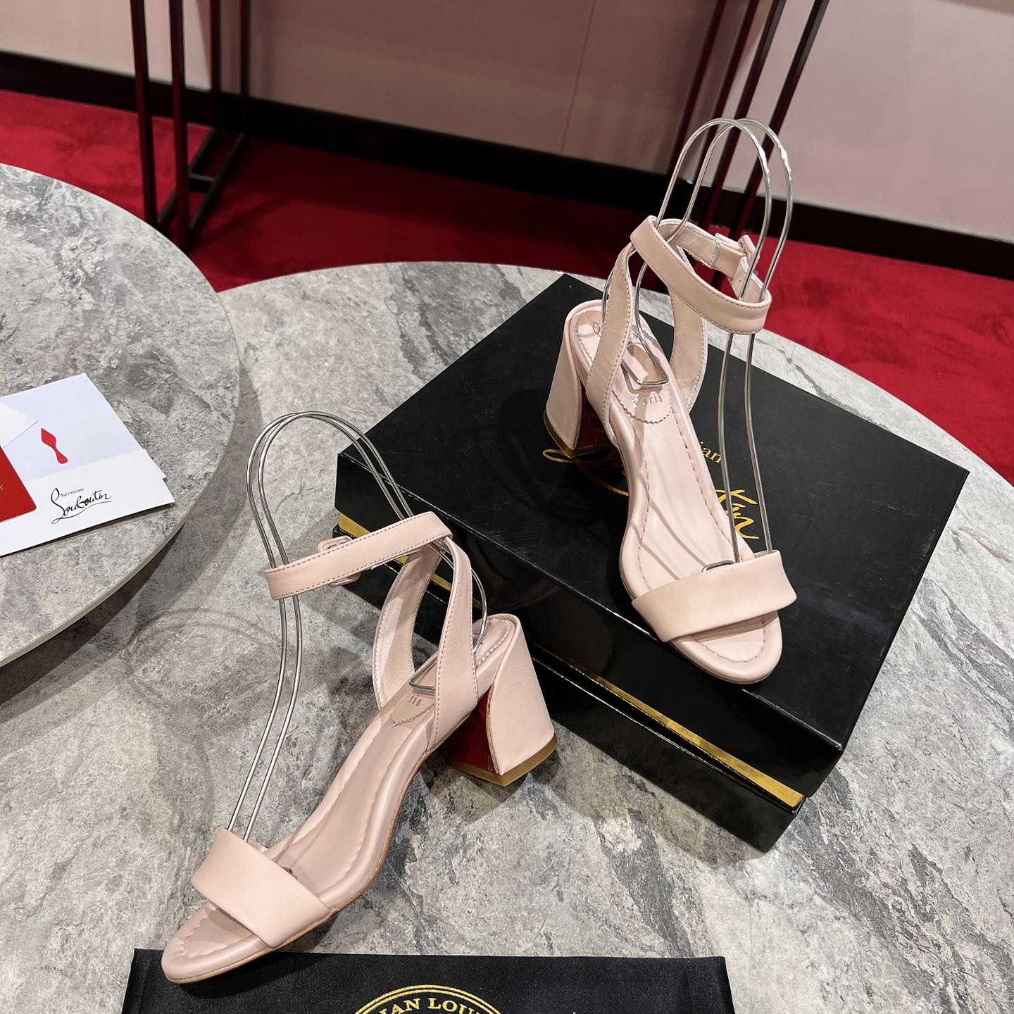 Christian Louboutin  Pink Lin Miss Sabina 55 Sandals - PerfectKickZ