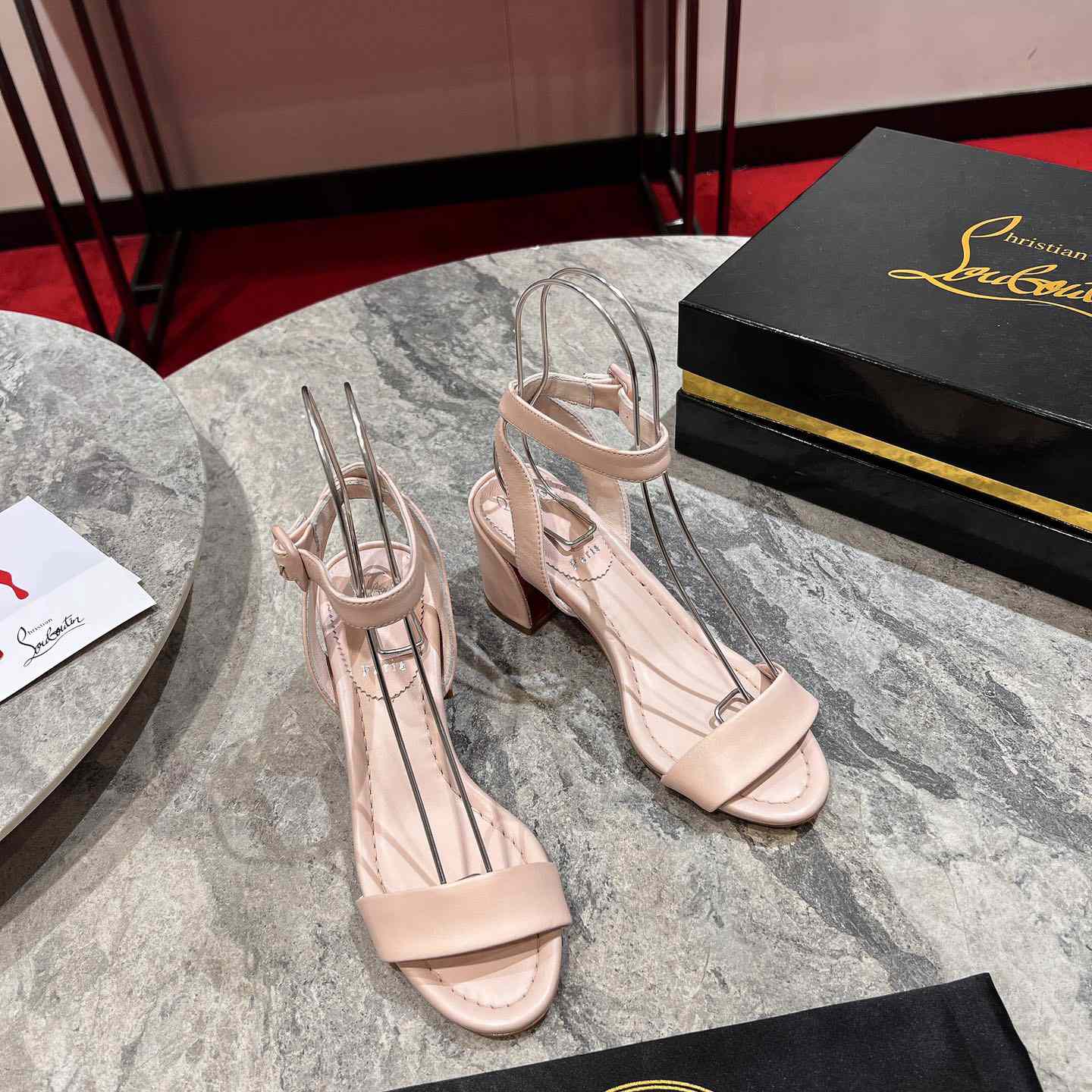 Christian Louboutin  Pink Lin Miss Sabina 55 Sandals - PerfectKickZ