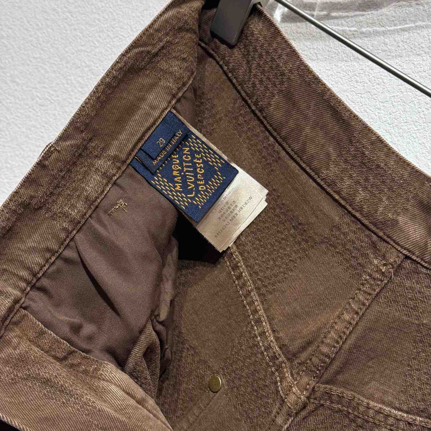 Louis Vuitton Damier Workwear Denim Pants   1AFX42 - PerfectKickZ