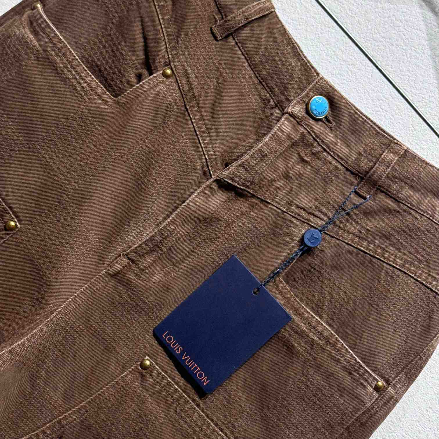 Louis Vuitton Damier Workwear Denim Pants   1AFX42 - PerfectKickZ